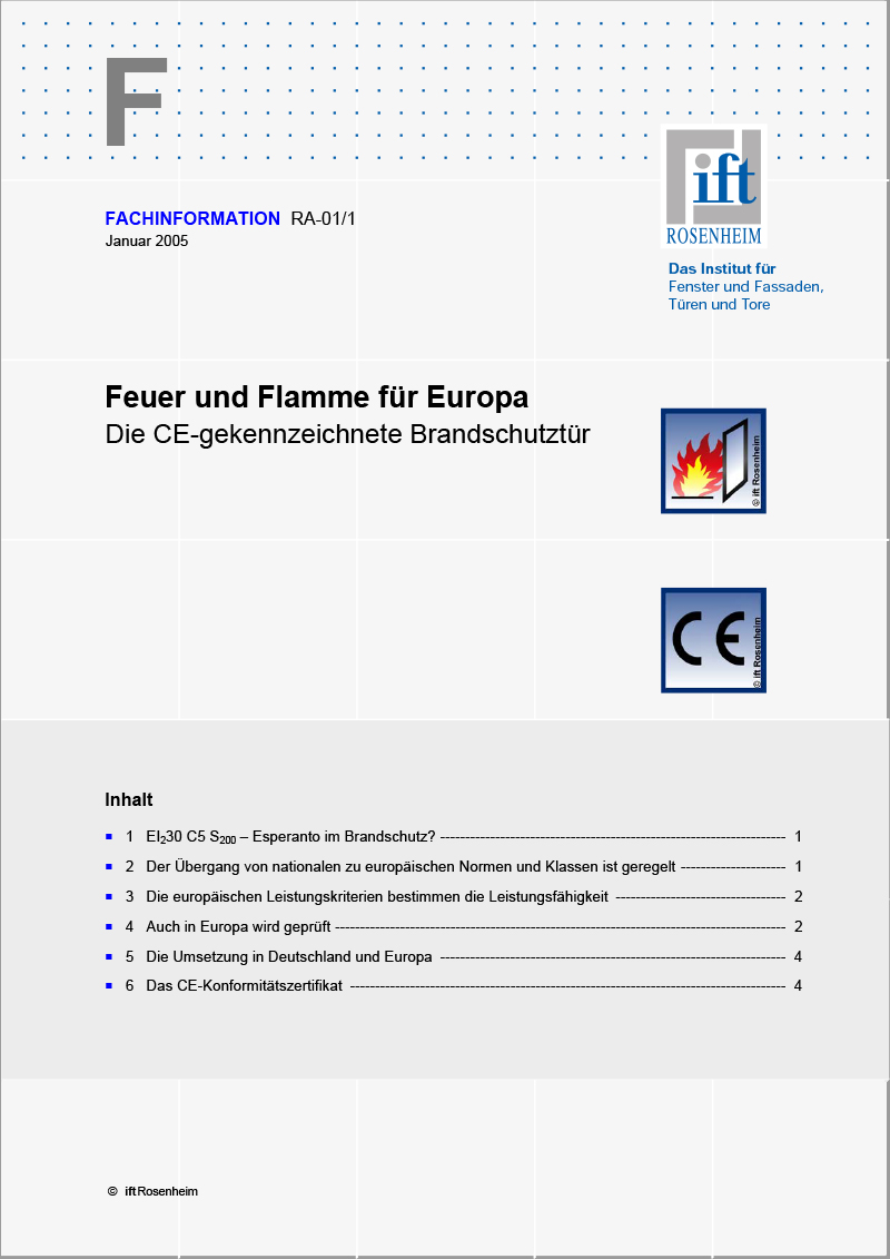 ift-Fachinformation RA-01/1 Feuer und Flamme für Europa