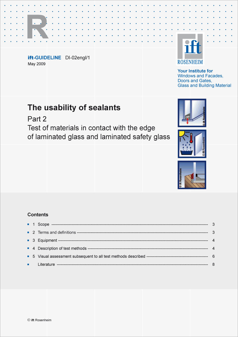 ift-Guideline DI-02engl/1 The usability of sealants Part 2