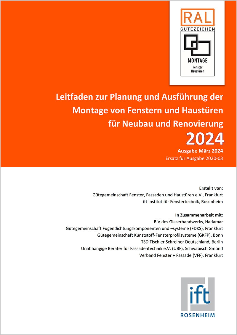 Leitfaden zur Montage von Fenstern und Haustüren – 2024-03 (Montageleitfaden)